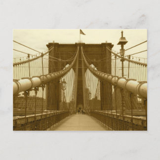 Postal Postcard del puente de Brooklyn - New York City Po