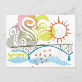 Postal Postcard del puente de la isla Ross