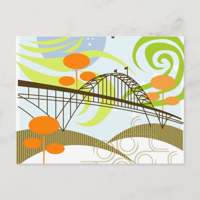 Postal Postcard del puente Fremont (Anverso)