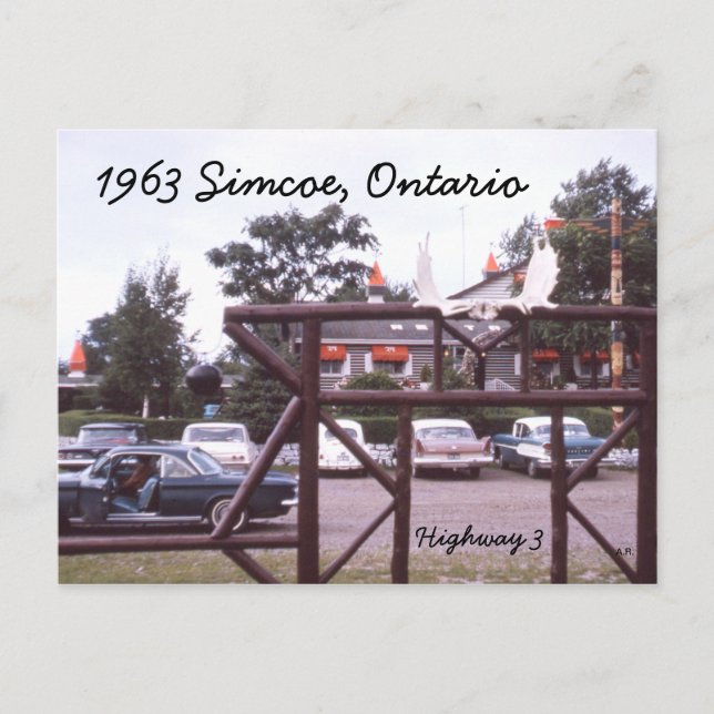 Postal Postcard del restaurante Simcoe Ontario (Anverso)