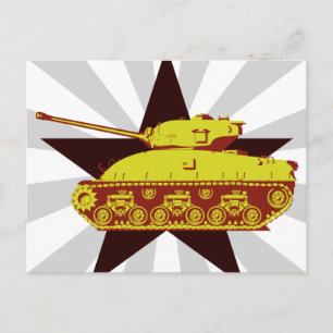 Postal Postcard del tanque (starburst)