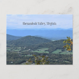 Postal Postcard del Valle de Shenandoah