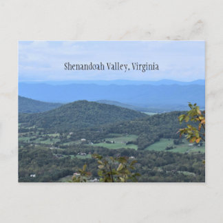 Postal Postcard del Valle de Shenandoah