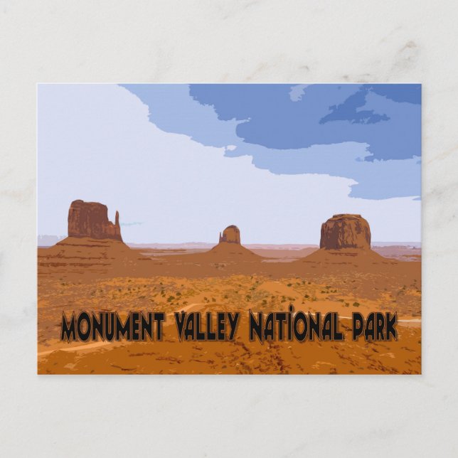 Postal Postcard del Valle del Monumento (Anverso)