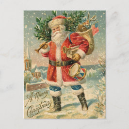 Postal Postcard del Viejo Patriótico Santa Claus