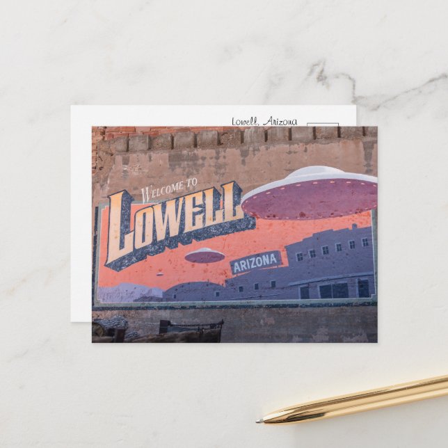 Postal Postcard desde Lowell, Arizona - Ruta Histórica 66 (Anverso/Reverso In Situ)