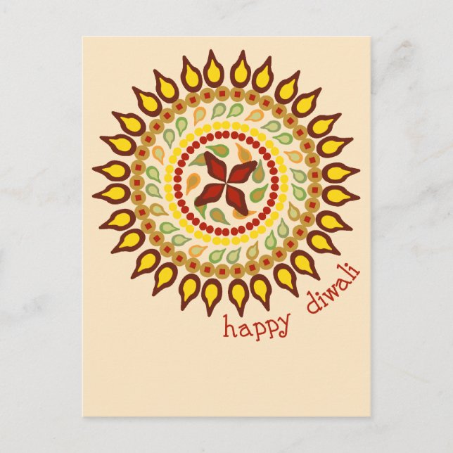 Postal Postcard Diwali (Anverso)