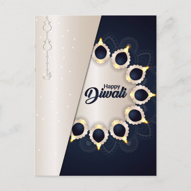 Postal Postcard Diwali (Anverso)
