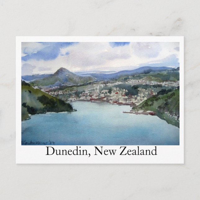Postal Postcard Dunedin, Nueva Zelanda (Anverso)