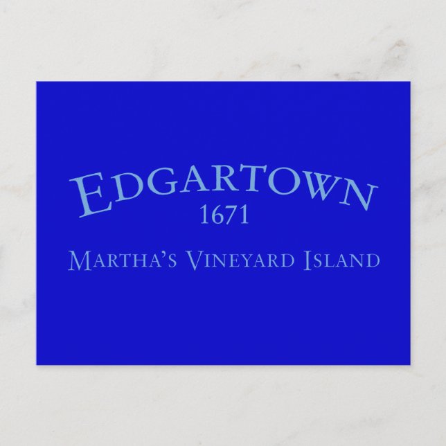 Postal Postcard Edgartown Incorporated 1671 (Anverso)