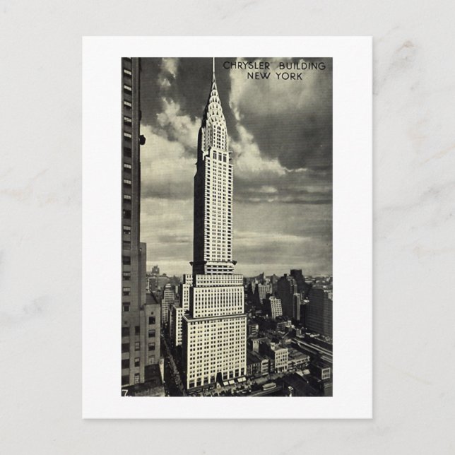 Postal Postcard, edificio Chrysler, Nueva York (Anverso)