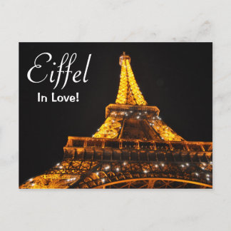 Postal Postcard Eiffel Love