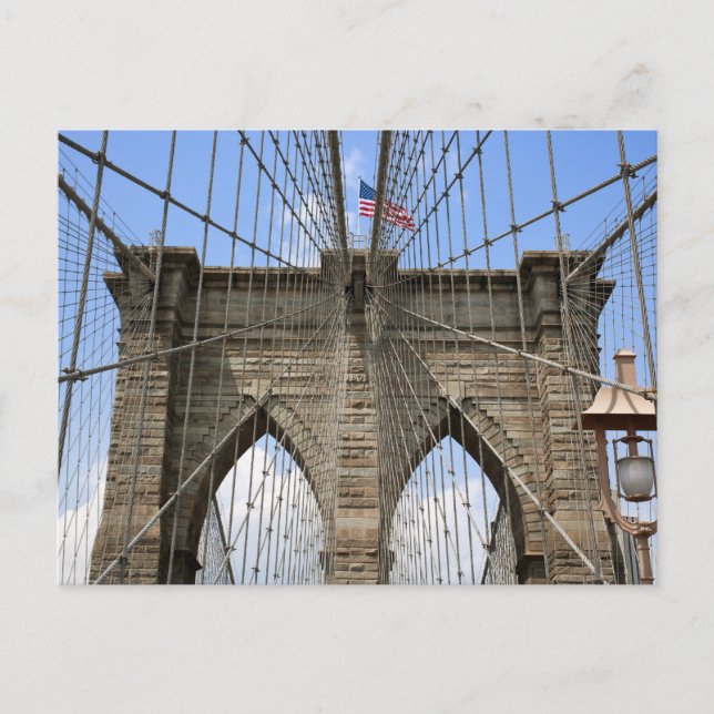 Postal Postcard, el puente de Brooklyn de la ciudad de Nu (Anverso)