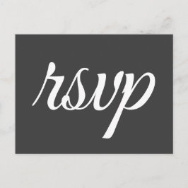 Postal Postcard elegante y tradicional "rsvp"