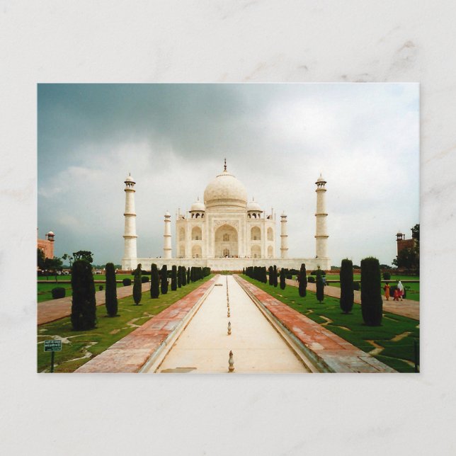 Postal Postcard en ruta al Taj Mahal, Agra, India (Anverso)