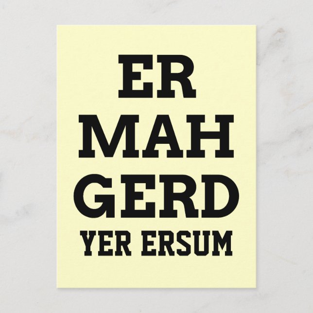 Postal Postcard Ermahgerd (Anverso)