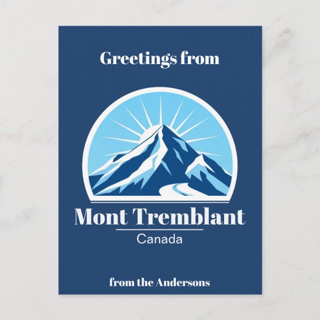 Postal Postcard estación de esquí de Mont Tremblant Canad (Anverso)
