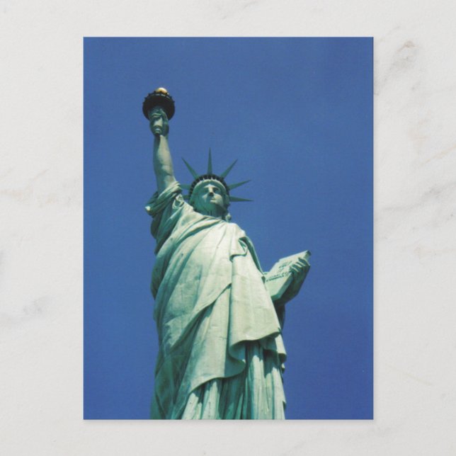 Postal Postcard, estatua de la libertad (Anverso)