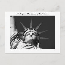 Postcard, estatua de la libertad