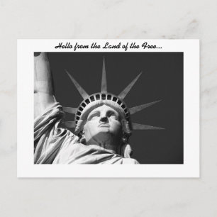 Postal Postcard, estatua de la libertad