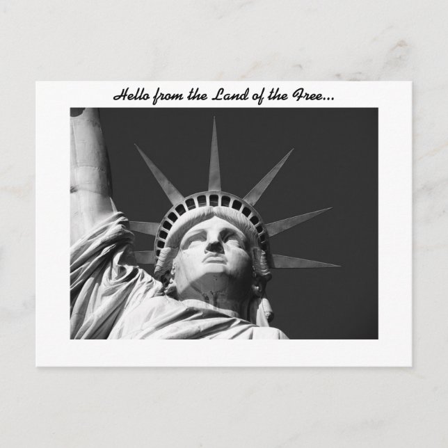 Postal Postcard, estatua de la libertad (Anverso)