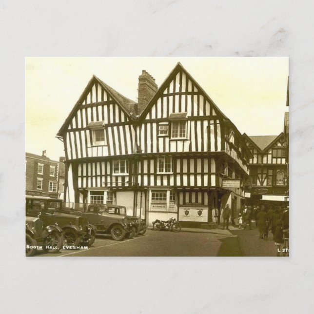 Postal Postcard, Evesham, Worcestershire, 1937 (Anverso)