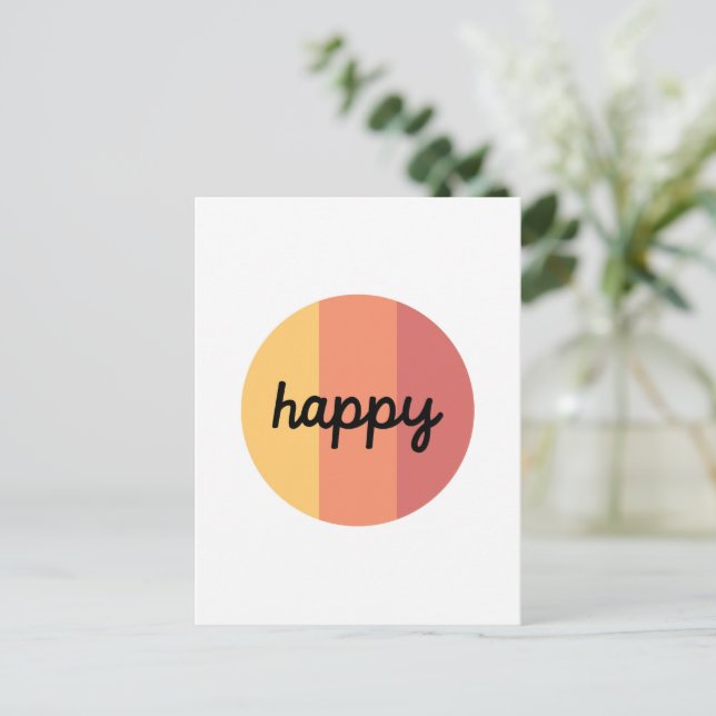 Postal Postcard feliz de cuajo (Anverso de pie)