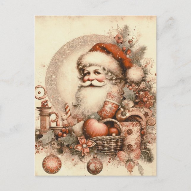 Postal Postcard Feliz Navidad amor a Santa María (Anverso)