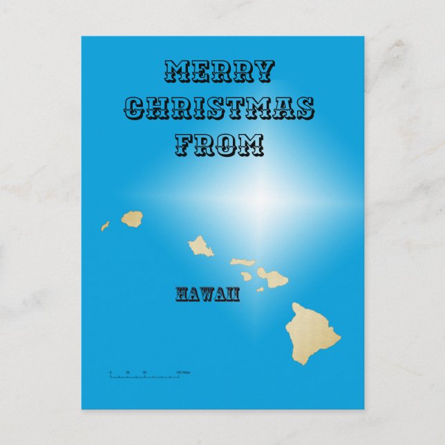 Postal Postcard - Feliz Navidad desde Hawaii (Anverso)
