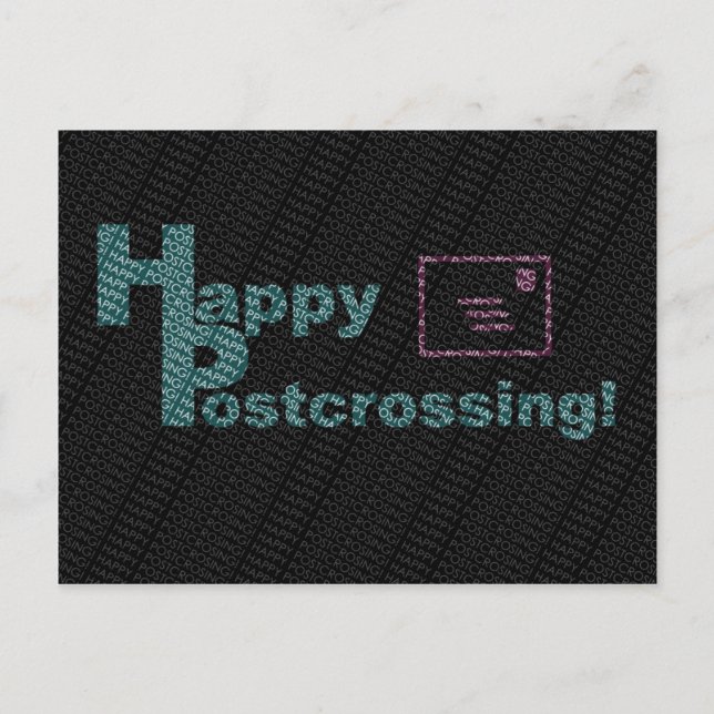 Postal Postcard "¡Feliz Posttravesía! Efecto de texto" (Anverso)