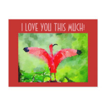 Postcard - Flamingo Rosa - Te amo tanto!