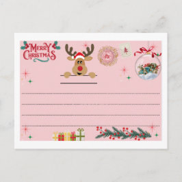 Postal Postcard for Merry Christmas