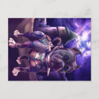 Postcard Franky The Pitbull Frankenstein