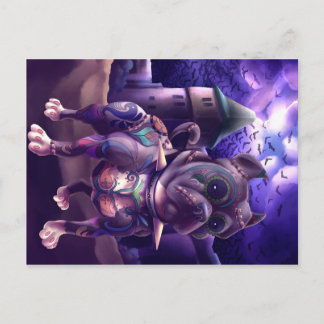 Postal Postcard Franky The Pitbull Frankenstein