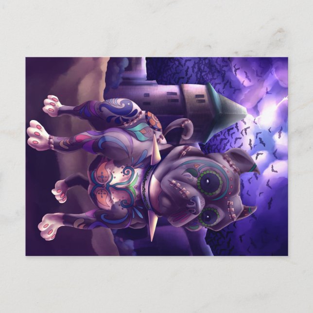 Postal Postcard Franky The Pitbull Frankenstein (Anverso)