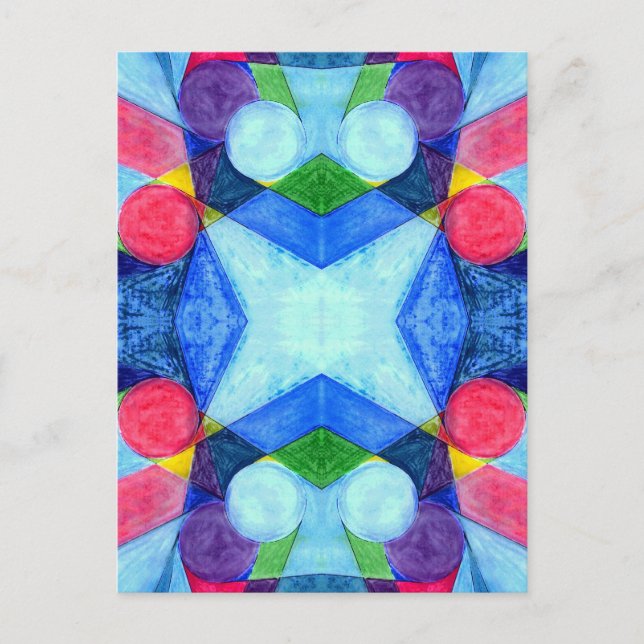 Postal Postcard geométrica (Anverso)