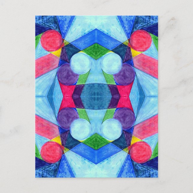 Postal Postcard geométrica (Anverso)