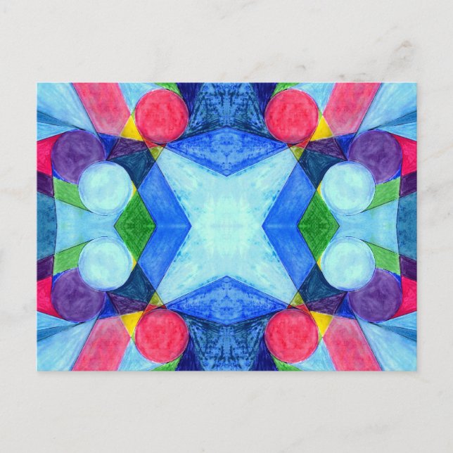 Postal Postcard geométrica (Anverso)