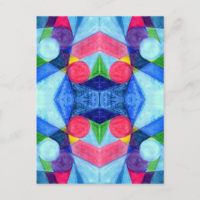 Postal Postcard geométrica (Anverso)