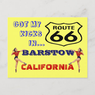Postal Postcard Get Your Kicks On Route 66 - Road Trip PC