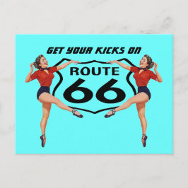 Postal Postcard Get Your Kicks On Route 66 - Road Trip PC