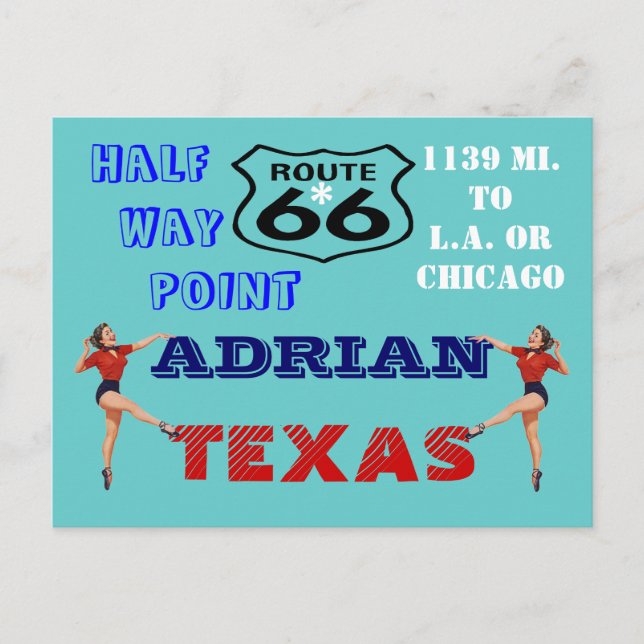 Postal Postcard Get Your Kicks On Route 66 - Road Trip PC (Anverso)