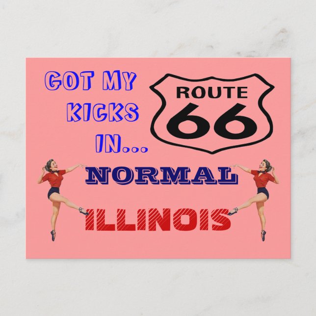 Postal Postcard Get Your Kicks On Route 66 - Road Trip PC (Anverso)
