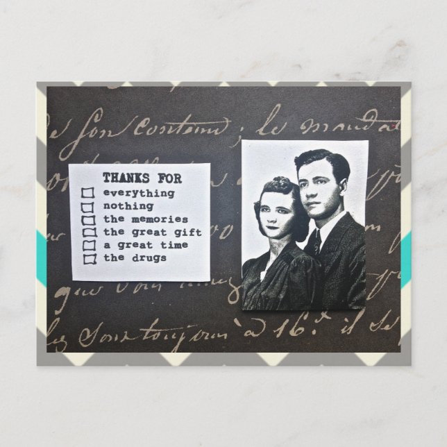 POSTAL POSTCARD-GRACIAS-NOTE-ACOGE CUALQUIER OCASIÓN (Anverso)