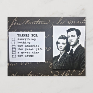POSTAL POSTCARD-GRACIAS-NOTE-ACOGE CUALQUIER OCASIÓN