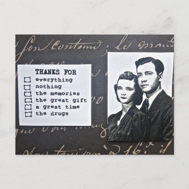 POSTAL POSTCARD-GRACIAS-NOTE-ACOGE CUALQUIER OCASIÓN (Anverso)