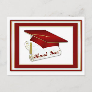 Postal Postcard Graduado Red Gracias