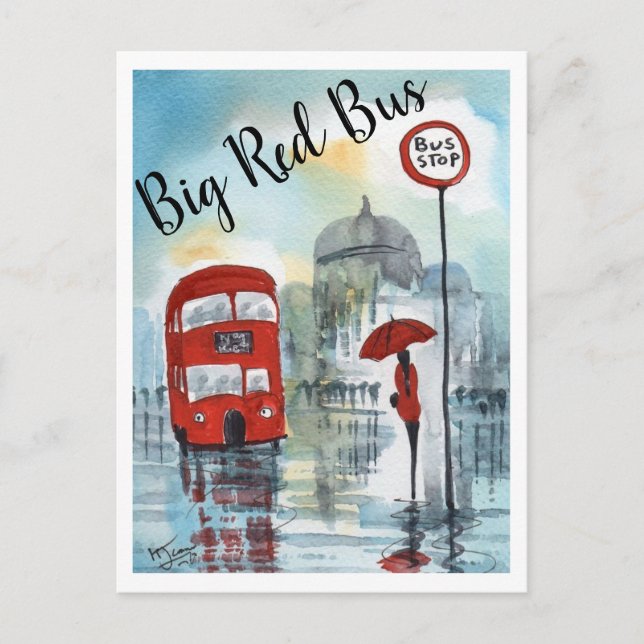 Postal Postcard - Gran Bus Rojo (Anverso)