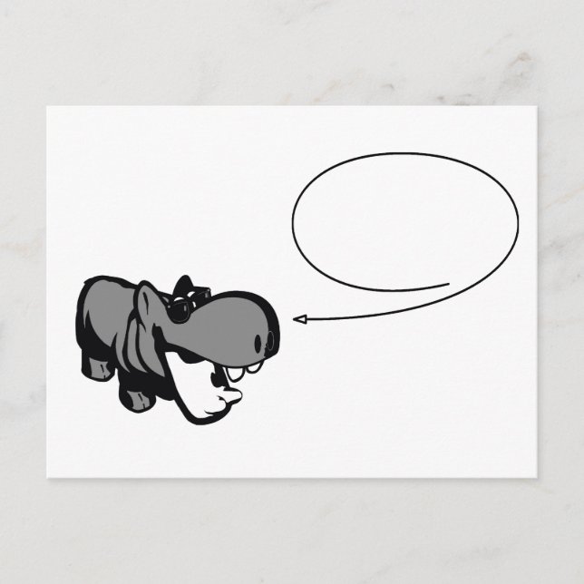 Postal Postcard - Guay Summertime Hippo - Nilpferd (Anverso)