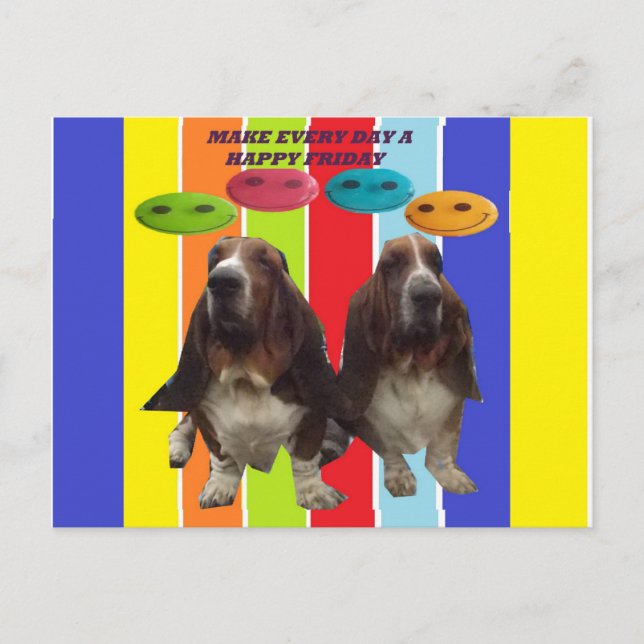 Postal Postcard Hace Cada Día Un Viernes Feliz (Anverso)